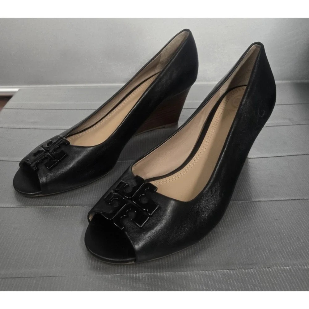 Tory Burch Womens Lowell Ballet Flat North Leather Black Size 7.5 M
